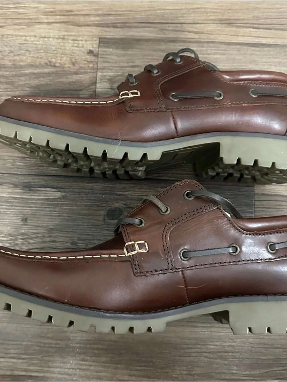 Samuel Windsor Men's Leather Lace-up Boat Deck Shoes Size 10.5